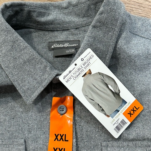 ⭐️NWT⭐️ Men's Eddie Bauer Double Brushed Chamois Shirt - Picture 3 of 4
